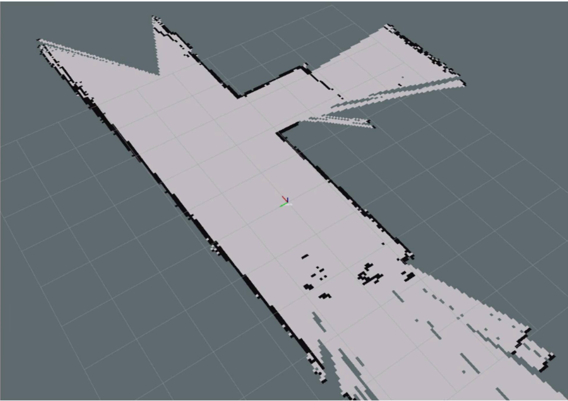 SLAM mapping output from the AEVCar sensing pipeline